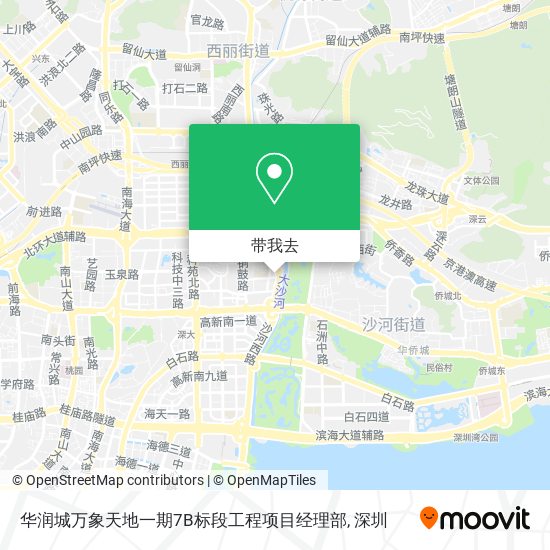 华润城万象天地一期7B标段工程项目经理部地图