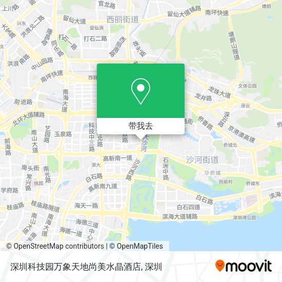 深圳科技园万象天地尚美水晶酒店地图