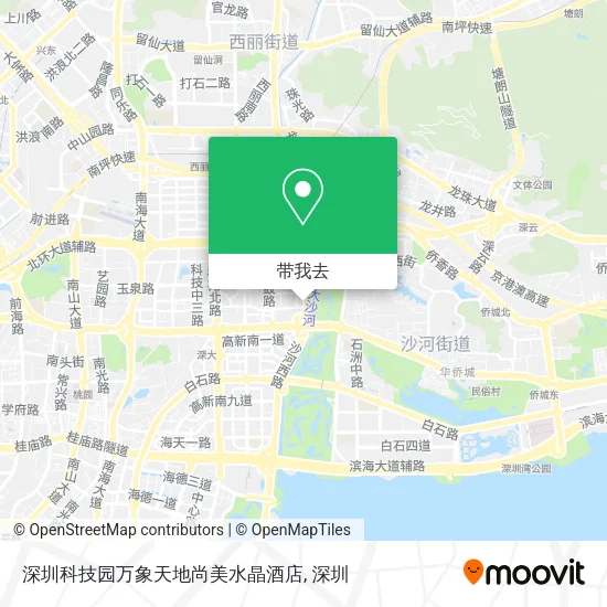 深圳科技园万象天地尚美水晶酒店地图
