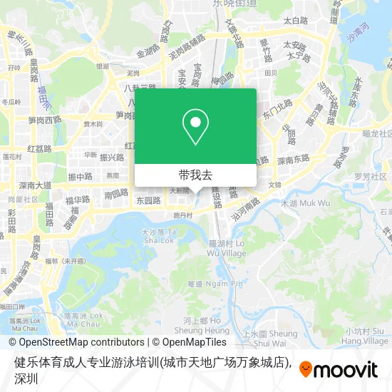 健乐体育成人专业游泳培训(城市天地广场万象城店)地图