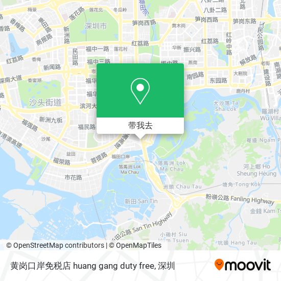 黄岗口岸免税店 huang gang duty free地图