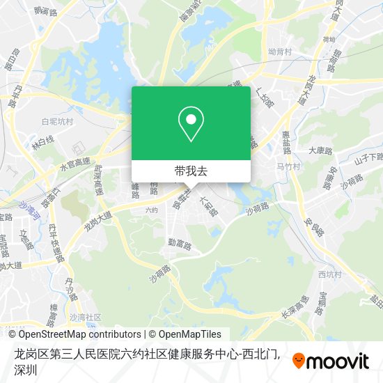 龙岗区第三人民医院六约社区健康服务中心-西北门地图