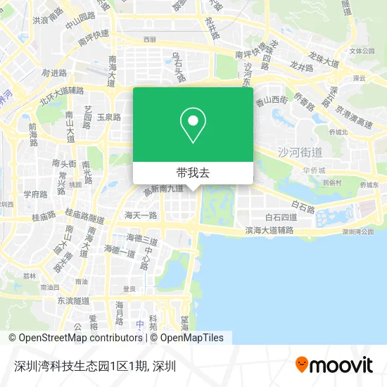 深圳湾科技生态园1区1期地图