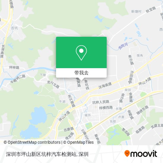 深圳市坪山新区坑梓汽车检测站地图