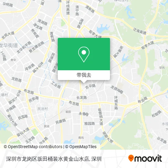 深圳市龙岗区坂田桶装水黄金山水店地图