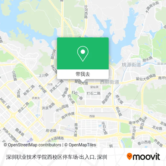 深圳职业技术学院西校区停车场-出入口地图