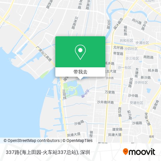 337路(海上田园-火车站337总站)地图