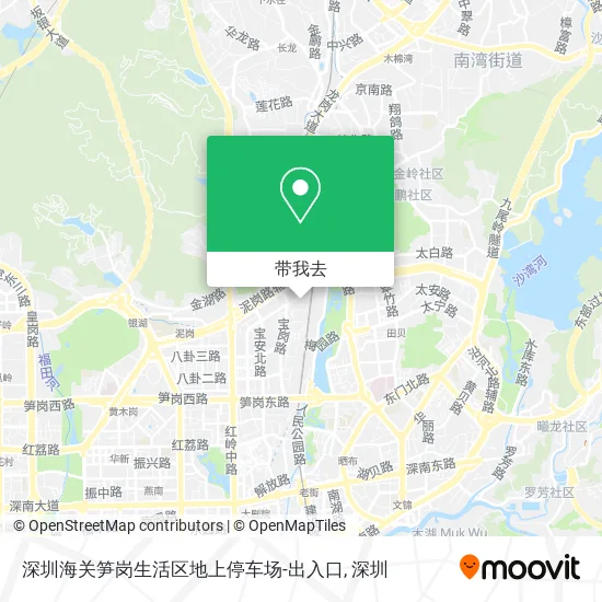 深圳海关笋岗生活区地上停车场-出入口地图