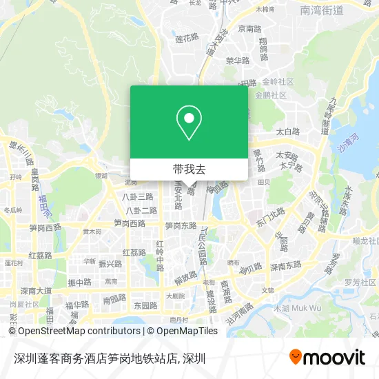 深圳蓬客商务酒店笋岗地铁站店地图