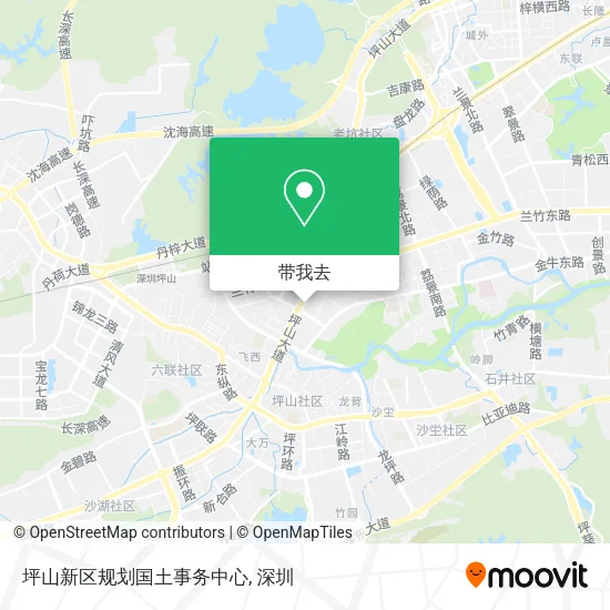 坪山新区规划国土事务中心地图