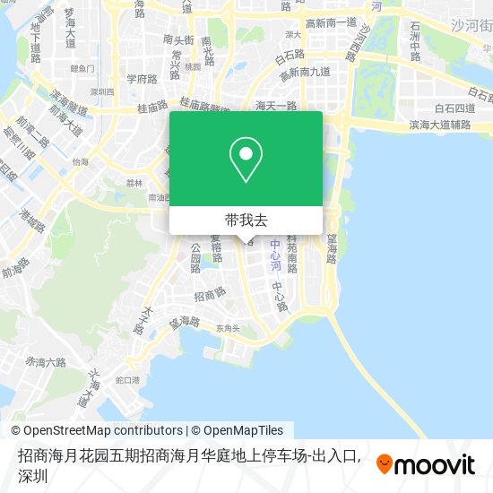 招商海月花园五期招商海月华庭地上停车场-出入口地图