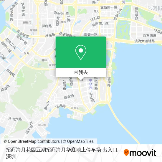 招商海月花园五期招商海月华庭地上停车场-出入口地图