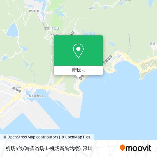 机场6线(海滨浴场①-机场新航站楼)地图