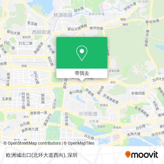 欧洲城出口(北环大道西向)地图