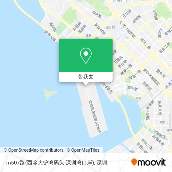 m507路(西乡大铲湾码头-深圳湾口岸)地图