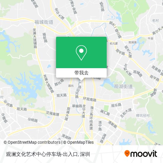 观澜文化艺术中心停车场-出入口地图