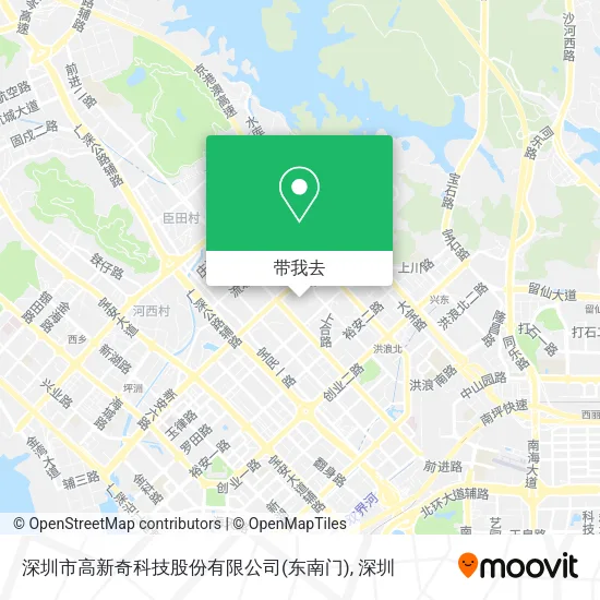 深圳市高新奇科技股份有限公司(东南门)地图