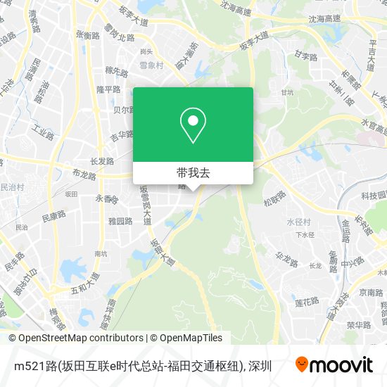 m521路(坂田互联e时代总站-福田交通枢纽)地图