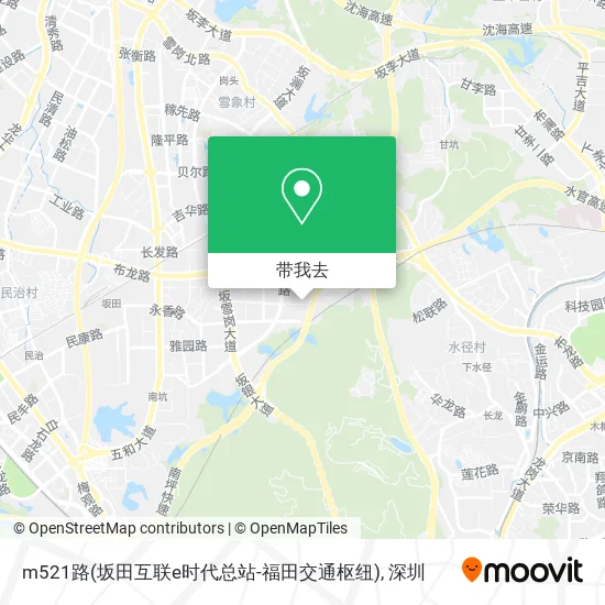 m521路(坂田互联e时代总站-福田交通枢纽)地图