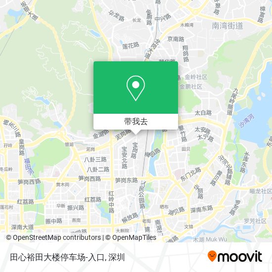 田心裕田大楼停车场-入口地图