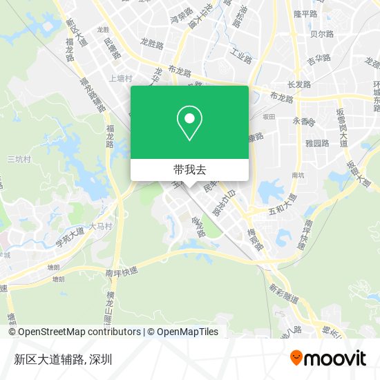 新区大道辅路地图