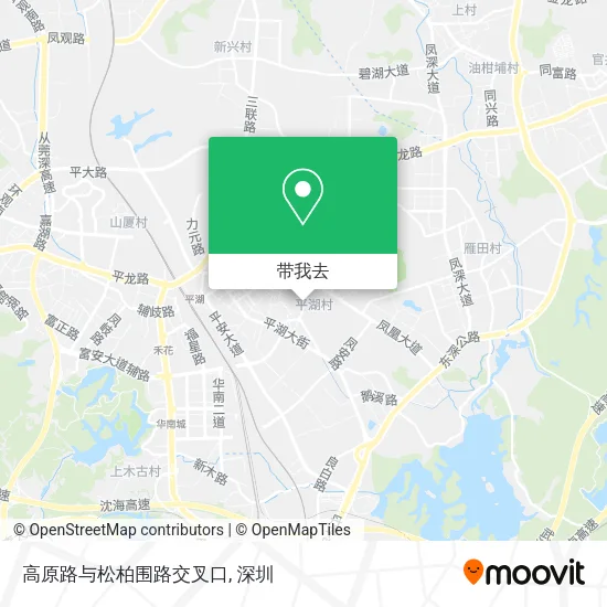 高原路与松柏围路交叉口地图