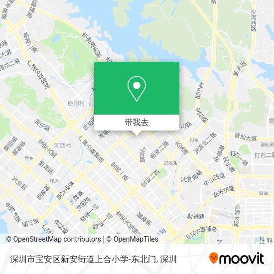 深圳市宝安区新安街道上合小学-东北门地图