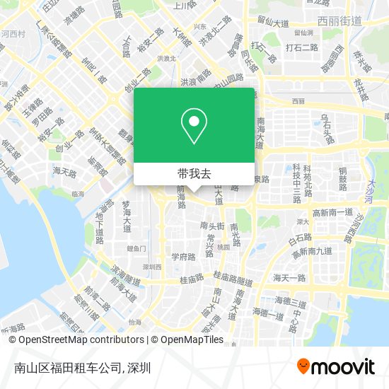 南山区福田租车公司地图