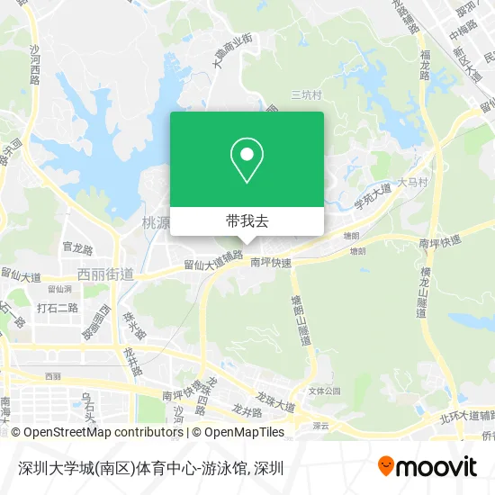 深圳大学城(南区)体育中心-游泳馆地图