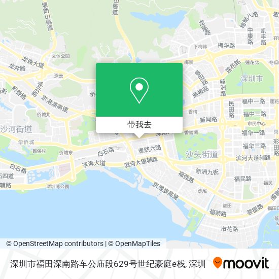 深圳市福田深南路车公庙段629号世纪豪庭e栈地图