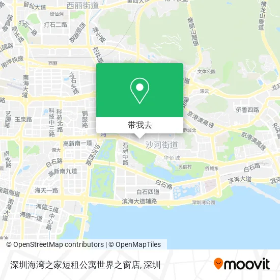深圳海湾之家短租公寓世界之窗店地图