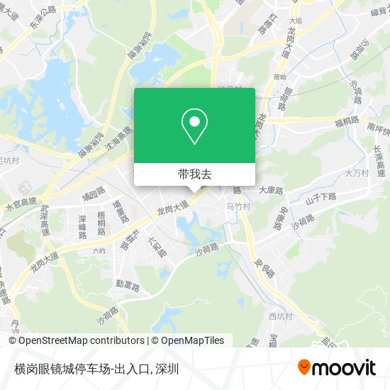 横岗眼镜城停车场-出入口地图