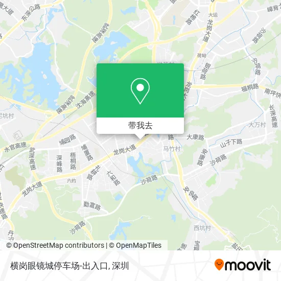 横岗眼镜城停车场-出入口地图