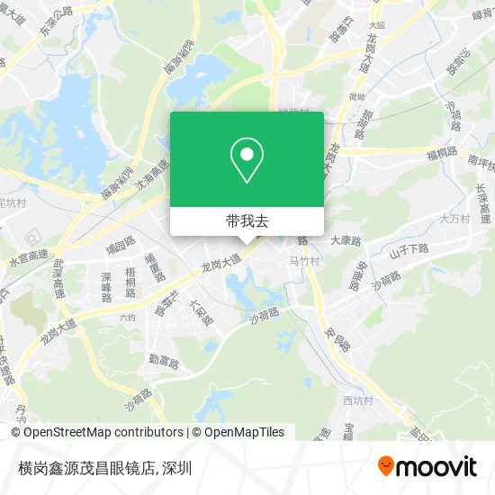 横岗鑫源茂昌眼镜店地图