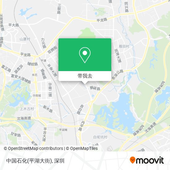 中国石化(平湖大街)地图