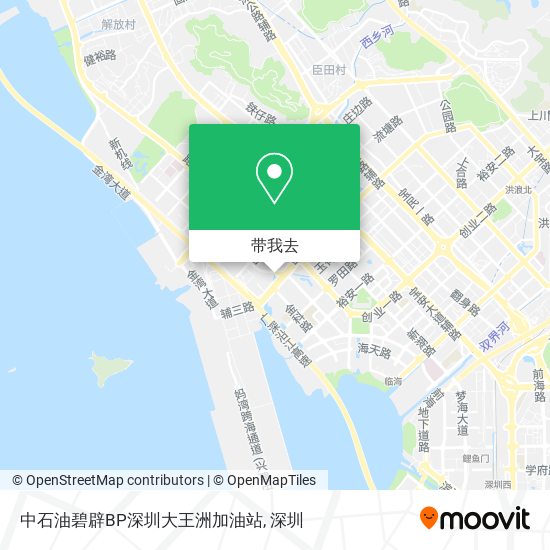 中石油碧辟BP深圳大王洲加油站地图