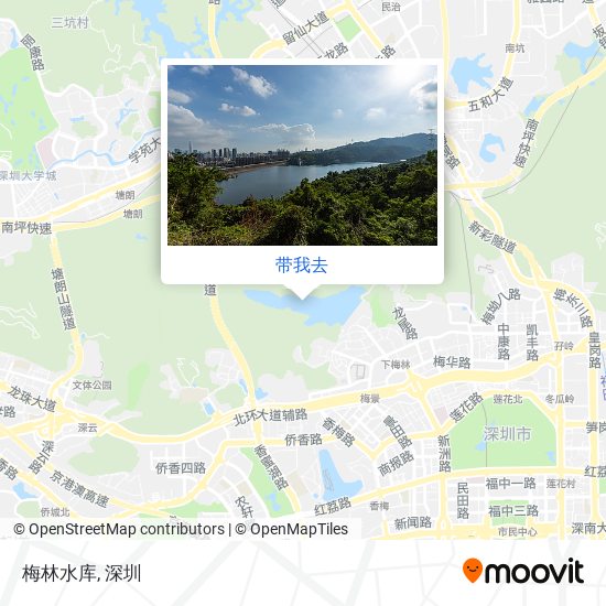 梅林水库地图