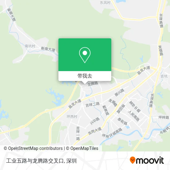 工业五路与龙腾路交叉口地图