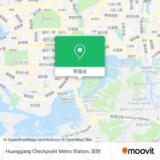 Huanggang Checkpoint Metro Station地图