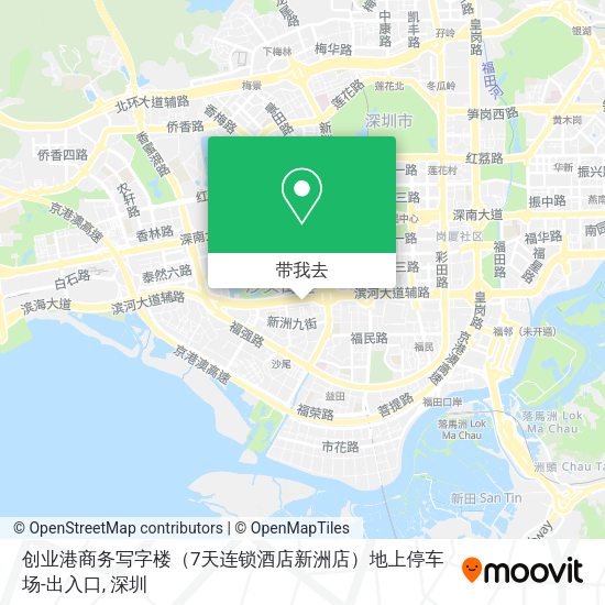 创业港商务写字楼（7天连锁酒店新洲店）地上停车场-出入口地图