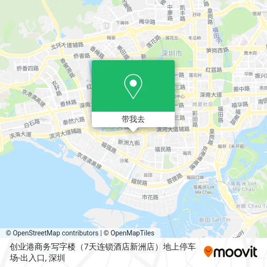 创业港商务写字楼（7天连锁酒店新洲店）地上停车场-出入口地图