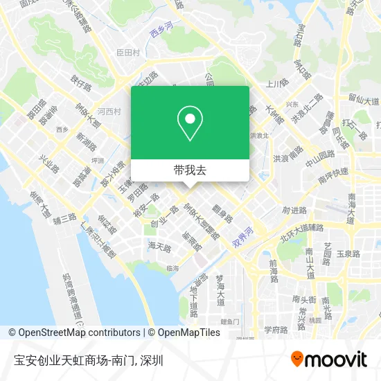 宝安创业天虹商场-南门地图