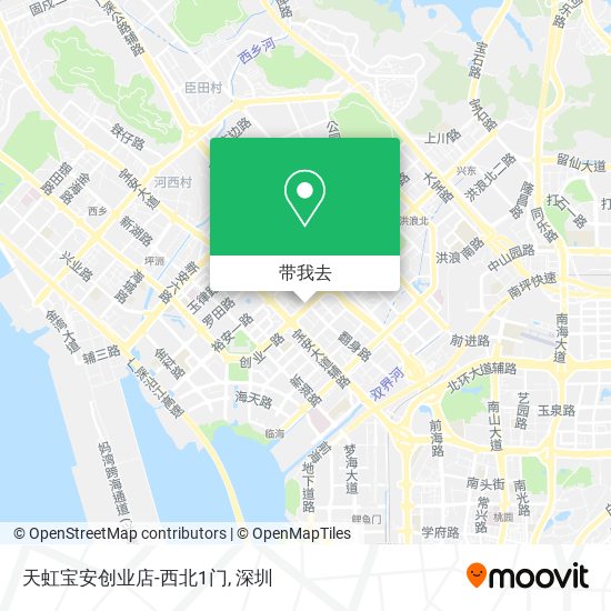 天虹宝安创业店-西北1门地图