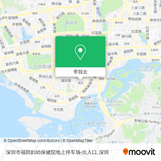 深圳市福田妇幼保健院地上停车场-出入口地图