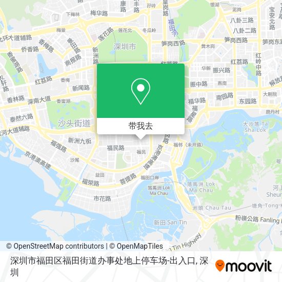 深圳市福田区福田街道办事处地上停车场-出入口地图
