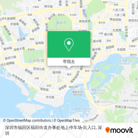 深圳市福田区福田街道办事处地上停车场-出入口地图