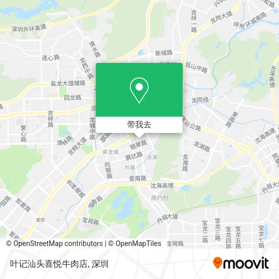叶记汕头喜悦牛肉店地图