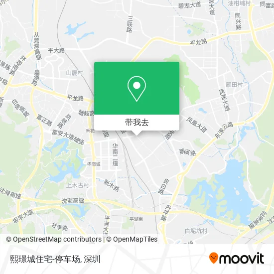 熙璟城住宅-停车场地图