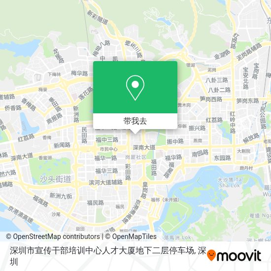 深圳市宣传干部培训中心人才大厦地下二层停车场地图