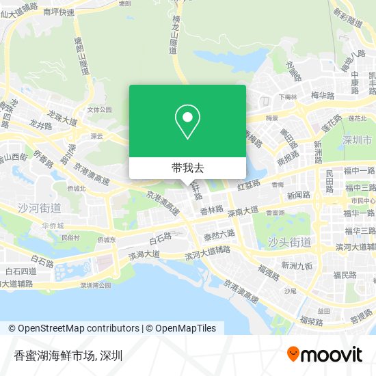 香蜜湖海鲜市场地图